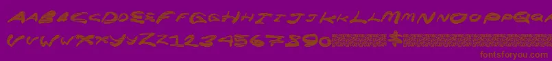 Superrocket Font – Brown Fonts on Purple Background