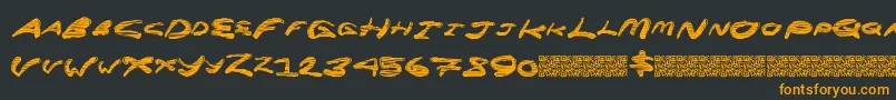 フォントSuperrocket – 黒い背景にオレンジの文字