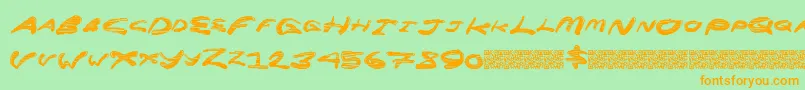 Superrocket Font – Orange Fonts on Green Background
