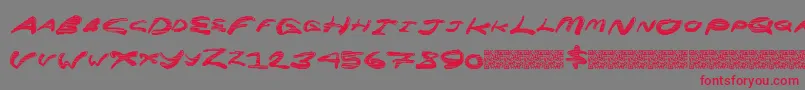 Superrocket Font – Red Fonts on Gray Background