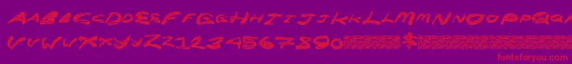 Superrocket Font – Red Fonts on Purple Background