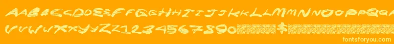 Superrocket Font – Yellow Fonts on Orange Background