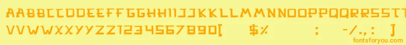 MercadoSombra Font – Orange Fonts on Yellow Background