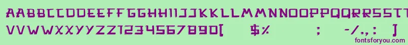 MercadoSombra Font – Purple Fonts on Green Background