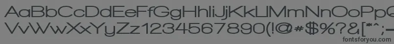 Шрифт WalkwayExpandBlack – чёрные шрифты на сером фоне