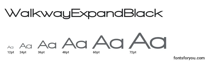 Размеры шрифта WalkwayExpandBlack