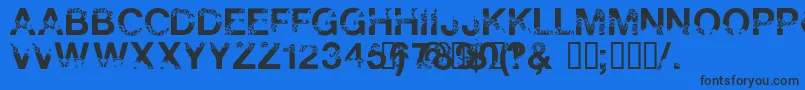 PolarShift Font – Black Fonts on Blue Background