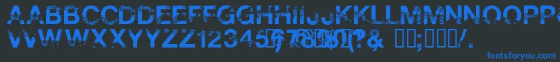 PolarShift Font – Blue Fonts on Black Background