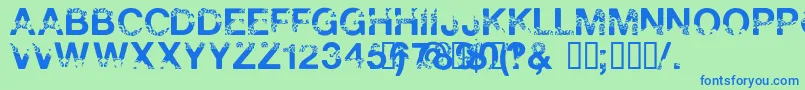 PolarShift Font – Blue Fonts on Green Background