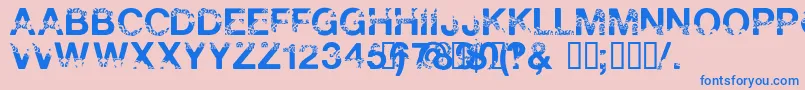 PolarShift Font – Blue Fonts on Pink Background
