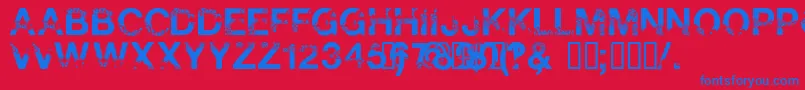 PolarShift Font – Blue Fonts on Red Background