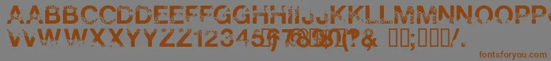 PolarShift Font – Brown Fonts on Gray Background