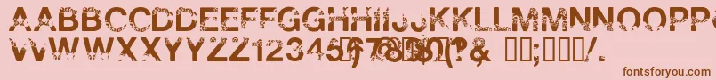 PolarShift Font – Brown Fonts on Pink Background