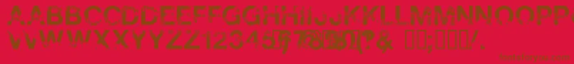 PolarShift Font – Brown Fonts on Red Background