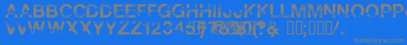 PolarShift Font – Gray Fonts on Blue Background