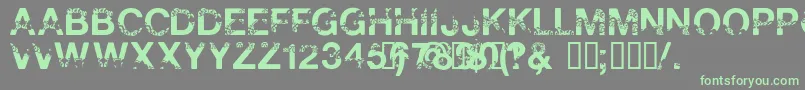 PolarShift Font – Green Fonts on Gray Background