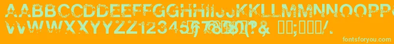 PolarShift Font – Green Fonts on Orange Background