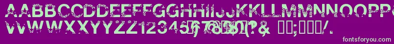 PolarShift Font – Green Fonts on Purple Background