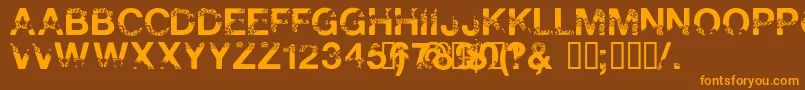 PolarShift Font – Orange Fonts on Brown Background