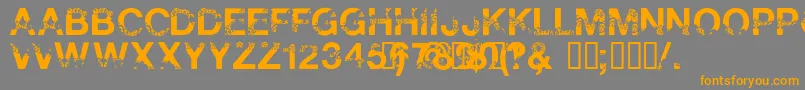 PolarShift Font – Orange Fonts on Gray Background