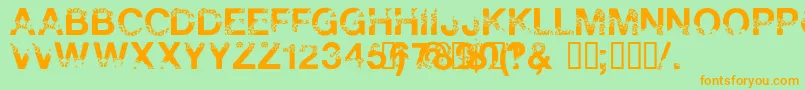 PolarShift Font – Orange Fonts on Green Background
