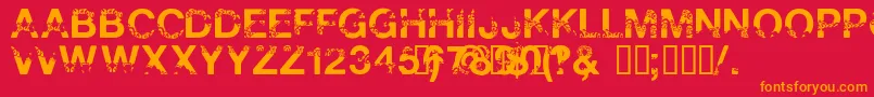 PolarShift Font – Orange Fonts on Red Background