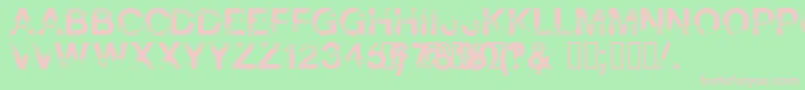 PolarShift Font – Pink Fonts on Green Background
