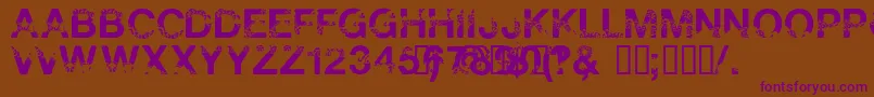 PolarShift Font – Purple Fonts on Brown Background