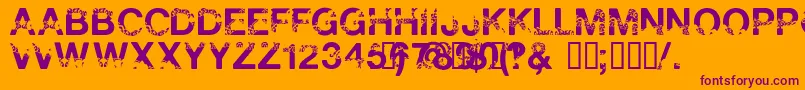 PolarShift Font – Purple Fonts on Orange Background