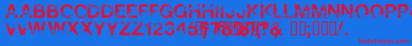 PolarShift Font – Red Fonts on Blue Background