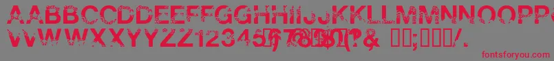 PolarShift Font – Red Fonts on Gray Background