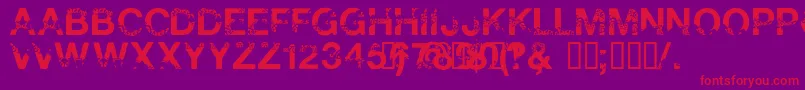 PolarShift Font – Red Fonts on Purple Background