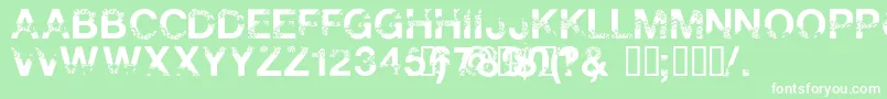 PolarShift Font – White Fonts on Green Background