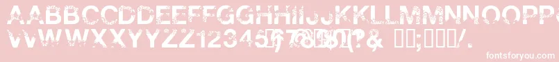 PolarShift Font – White Fonts on Pink Background
