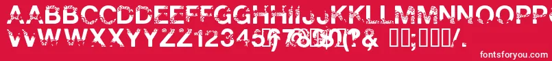 PolarShift-fontti – valkoiset fontit punaisella taustalla