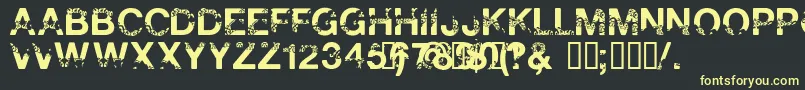 PolarShift Font – Yellow Fonts on Black Background