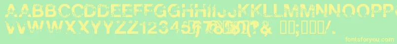 PolarShift Font – Yellow Fonts on Green Background