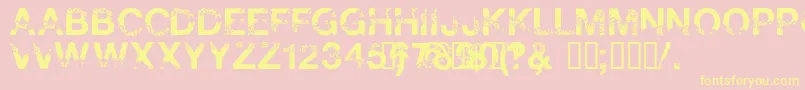 PolarShift Font – Yellow Fonts on Pink Background