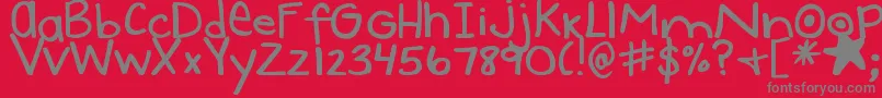 DjbUncertainTense Font – Gray Fonts on Red Background