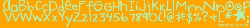 More about DjbUncertainTense Font DjbUncertainTense Font – Green Fonts on Orange Background