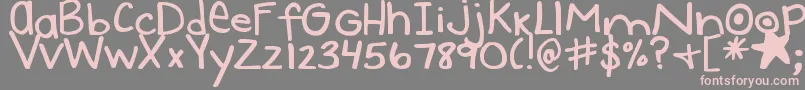 Fonte DjbUncertainTense – fontes rosa em um fundo cinza