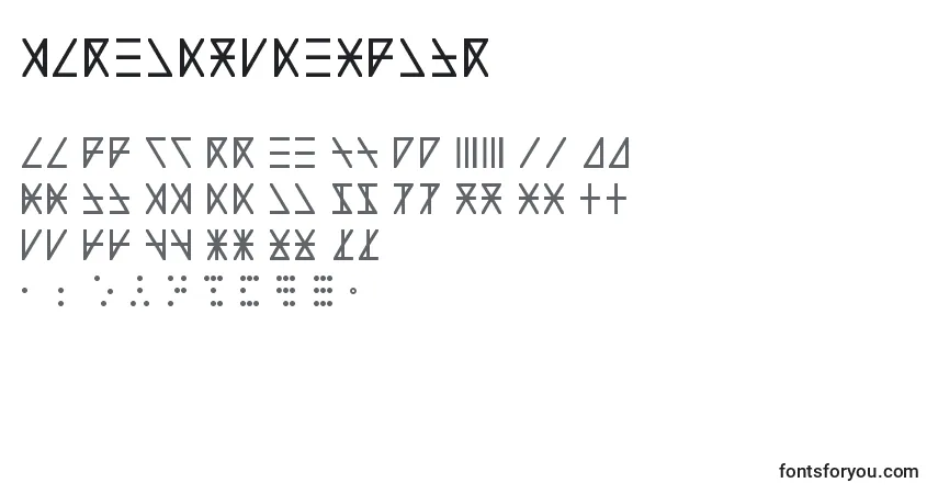 A fonte MadeonRunesBold – alfabeto, números, caracteres especiais
