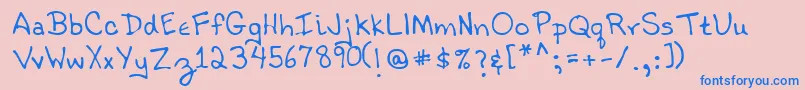 More about Lehn021 Font Lehn021 Font – Blue Fonts on Pink Background