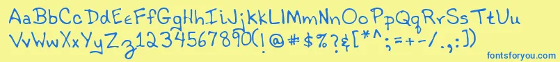More about Lehn021 Font Lehn021 Font – Blue Fonts on Yellow Background
