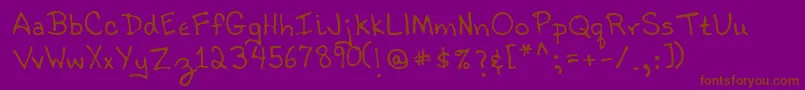 Шрифт Lehn021 – коричневые шрифты на фиолетовом фоне