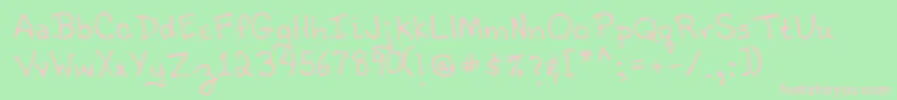 Lehn021 Font – Pink Fonts on Green Background