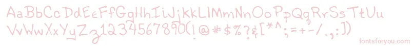 Lehn021 Font – Pink Fonts on White Background