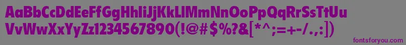 Шрифт ZincoBlackcondensed – фиолетовые шрифты на сером фоне