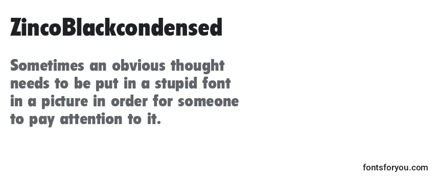 Review of the ZincoBlackcondensed Font