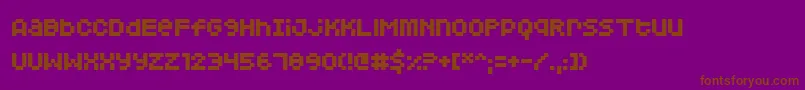 フォントSquarodynamic04 – 紫色の背景に茶色のフォント